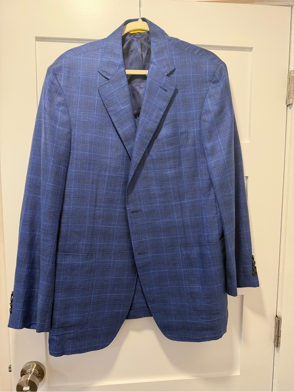 Canali Blue Plaid Sport Coat Blazer - Picture 2 of 7